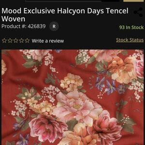 Mood Fabrics exclusive 5 yards Halcyon Days Tencel Woven fabric by the yard new